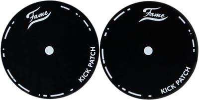 Fame FKPSB-2 Bass Drum Patch Single Black - Accessoire voor drumvellen