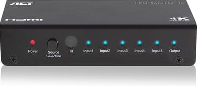 ACT 5 x 1 HDMI switch, 3D en 4K ondersteuning AC7840