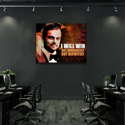 Luxe Canvas Schilderij Wolf of Wall Street | 40x60 | Woonkamer | Slaapkamer | Kantoor | Muziek | Design | Art | Modern | ** 4CM DIK! 3D EFFECT**