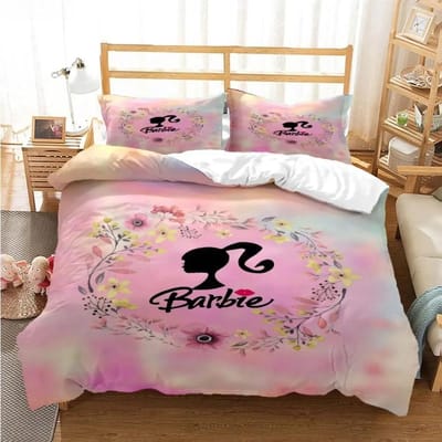 Barbie Cartoon Anime Schattig Alle Seizoenen Dekbedovertrek Dekbed Beddengoed Set Zacht Dekbedovertrek en Kussensloop Eenpersoons/Tweepersoons/Queen/King 140x210cm 2pcs