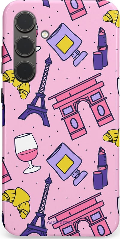 Casetastic Hoesje Geschikt voor Samsung S24 Plus - Stijlvolle Beschermende Duo-layer Case - Trip to Paris