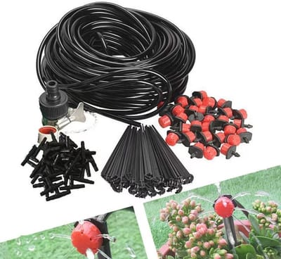 Tuininrichtingssysteem voor druppelirrigatie - 82ft Waterbesparende Set voor Tuin, Kas en Patio