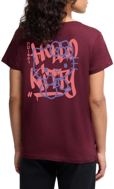 Hello Kitty Met Graffiti-Stijl Lettertype Premium T Shirt Dames