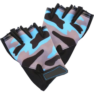 Gants de Vélo Mi-Doigts pour Enfants Antidérapants Respirants Fibre de Polyester Gants de Cyclisme pour Enfants pour VTT Skateboard Gray