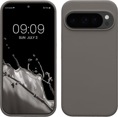 kwmobile telefoonhoesje geschikt voor Google Pixel 10 / Pixel 10 Pro - Hoesje met siliconen coating - Smartphone case in steengrijs