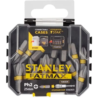 Stanley Schroefbits - Fatmax - Impact Phillips Ph2 - 25mm - 20 Stuks