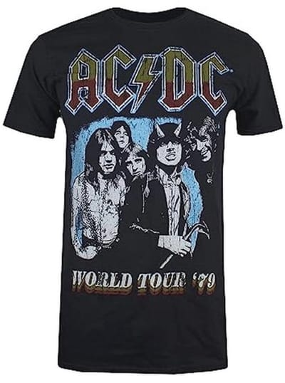Heren World Tour 79 T-shirt in Zwart - Iconisch Rock T-shirt