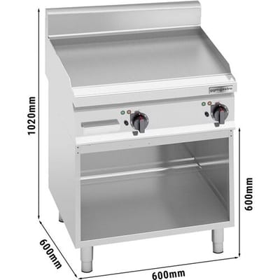 GGM Gastro Elektro Bratplatte - 8 kW - Glatt - inkl. Untergestell