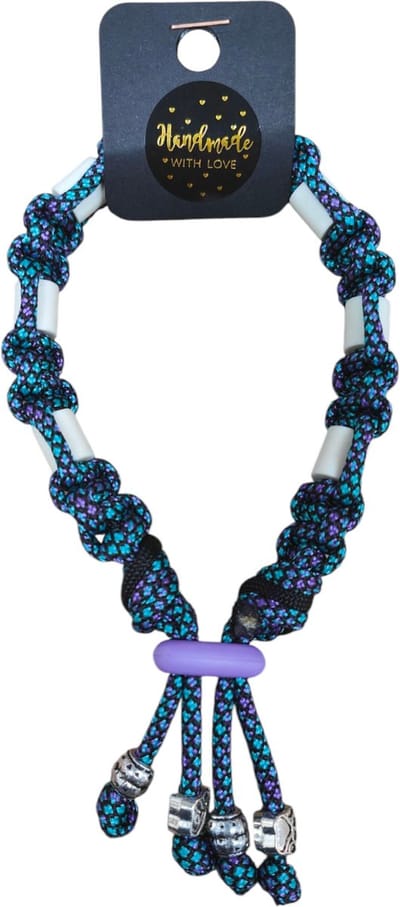 Anti-vlooien en tekenband blauw/paars nekomtrek 55 cm