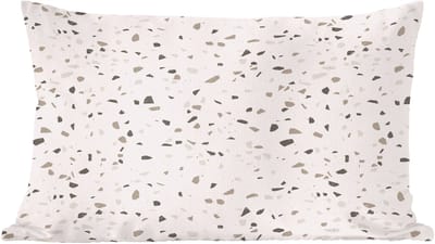 Sierkussens - Kussentjes Woonkamer - 60x40 cm - Terrazzo - Patroon - Créme