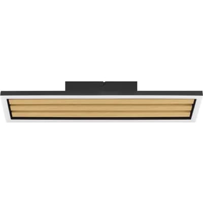 Brilliant Calma - Plafondlamp - LED 20W - 2600lm - 3000K - 3-step dimbaar - Zwart/Hout