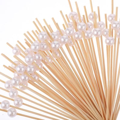 100 Stuks Cocktailprikkers - Bamboe Tandenstokers voor Feestdecoratie en Aperitiefhapjes