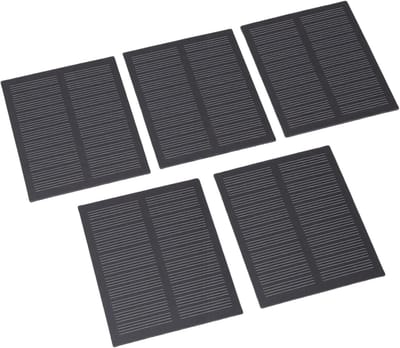 Zonnecel Set - Monokristallijn Paneel - Kleine Energieprojecten - Hoge Conversie - 5 Stuks - Zwart