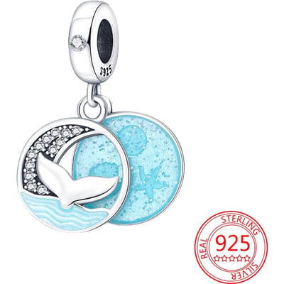 Echte Prachtige Hanger Koper Blauwe Oceaan Kralen Passend voor Armbanden Sieraden voor Vrouwen Knutselen DoeHetZelf Cadeaus