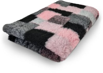 Vetbed Patchwork - Antislip Hondenmat - 100 x 75 cm - Roze - Hondenbed - Benchmat - Voor Honden - Machinewasbaar Hondenkleed