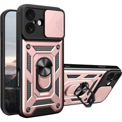 CaseBody Apple iPhone 17 Shield Case met Camera-schuif Roze