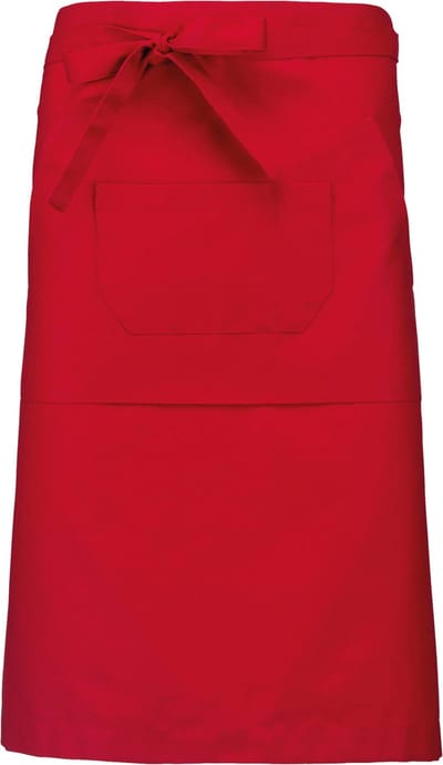 Awesome-Gifts - Professionele Horeca Sloof - K897 Bistro schort - Heupschort - Serveerschort - unisex - lang - 90 x 62,5 cm - per 10 stuks - onbedrukt - Rood