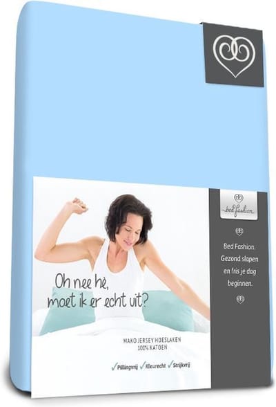 Bed-Fashion Mako Jersey hoeslakens de luxe 70 x 200 cm blue