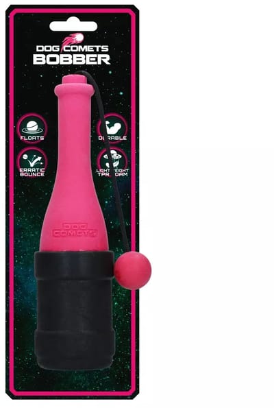 Dog Comets Bobber - 23 cm - Hondenspeelgoed - Hondenbal - Geschikt voor grote honden - Drijvend Apporteerspeelgoed - TPR foam - Roze