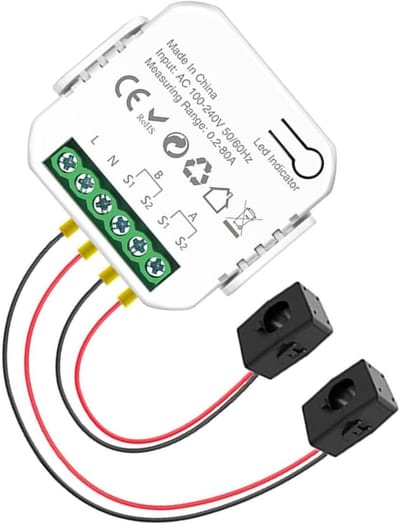 Slimme Energiemeter - Stroom Monitor - Energie Verbruik - Realtime Rapportage - 16x13x5 cm - Wit