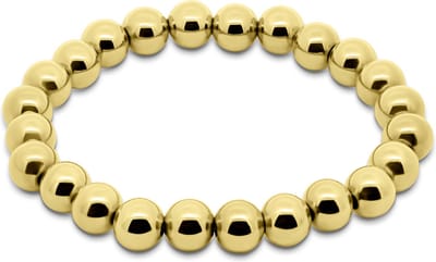CO88 Collection - 8CB-91345 - stalen kralenarmband vrouwen - 8 mm - goudkleurig