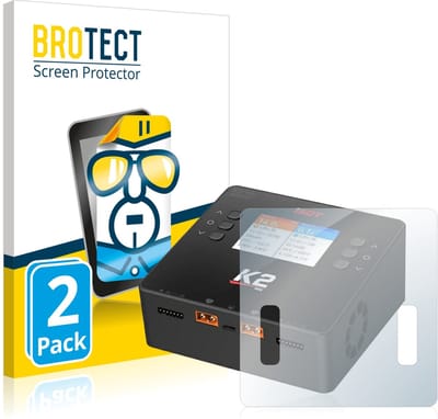 BROTECT - Screenprotector voor ISDT Smart Duo Charger K2 - Folie Beschermfolie transparant 2 Stuks