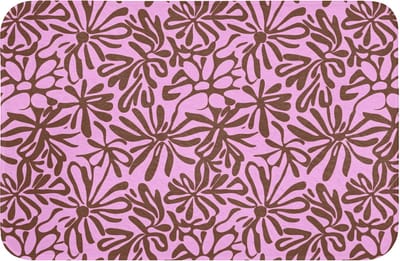 WC mat 60x40 cm - Antislip - Organisch - Patroon - Roze - Toiletmat - Vloermat - Douchemat - Toilet tapijt - Toiletmatten