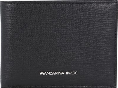 MANDARINA DUCK Leren Portemonnee Mellow Urban Wallet Nero Zwart