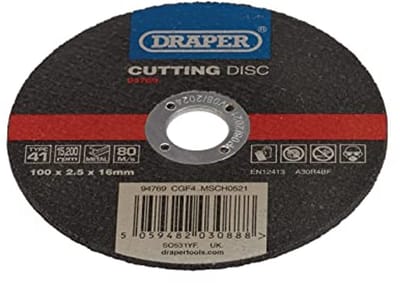 Snijschijf voor Metalen 100mm - 2,5mm Dikte - 16mm Boring