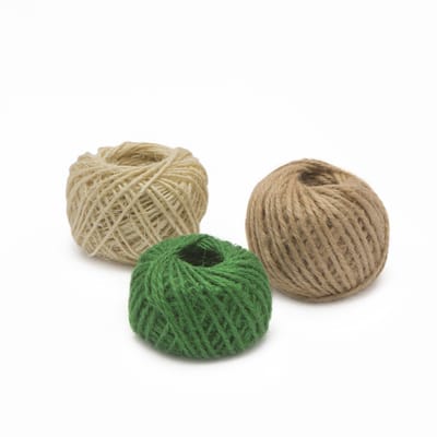 Natuurlijk Jute Touw Set – Bindtouw / Tuin Touw – 3 x 25 m – Ø 1 mm – Naturel, Groen en Wit – Sterk en Veelzijdig – Voor Planten, Tuin en Huishoudelijk Gebruik [11313]