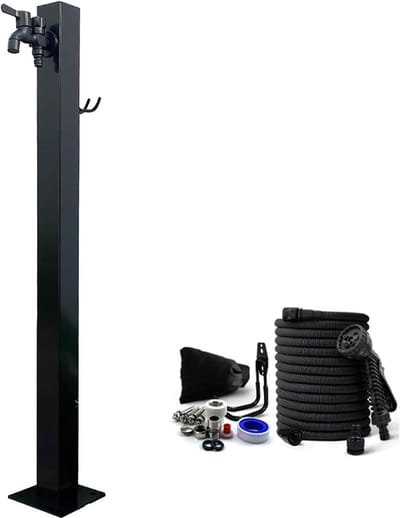 Vrijstaande Waterkolom - Buiten Kraan Standaard - Tuin Watering - Vorstvrije Constructie - 95cm Hoog - Roestvrij Staal