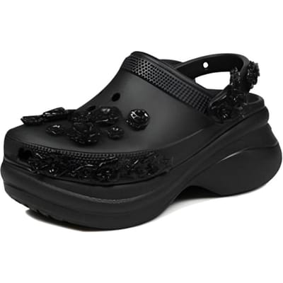 Crocs Bae Transparante Bloemen Clog Eenvoudige Veelzijdige Klompen Damesklompen Zwart 213120-001 34-35 black