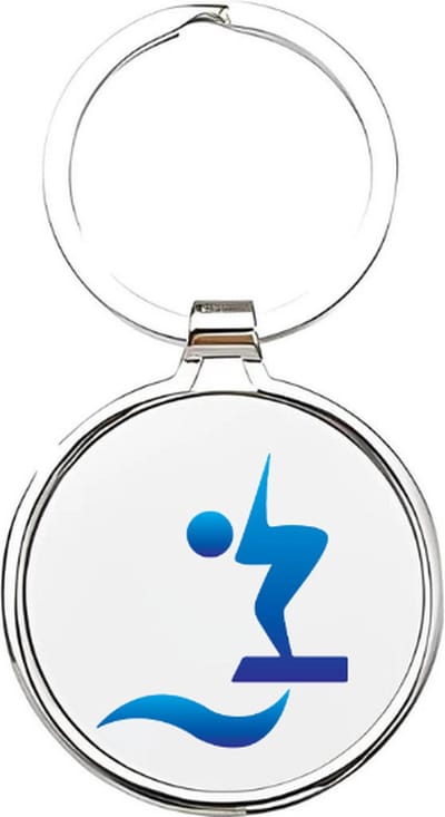 Akyol - Zwemmer Sleutelhanger - zwemmen - Zwemmers - Cadeau - Sport sleutelhanger - sport - Zwembad - sleutelhanger voor Zwemmers - Open water zwemmer - Duiken - sleutelhanger voor jongens - sleutelhanger van een zwemmer - 4 x 7,5 CM