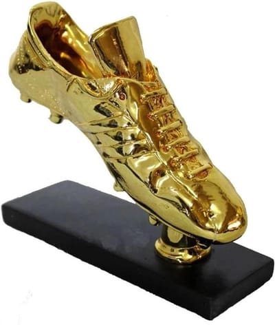 Voetbal Trofee - Gouden Schoen - Wedstrijd Prijs - Grote Gouden Laars - 13.5 cm - Goud