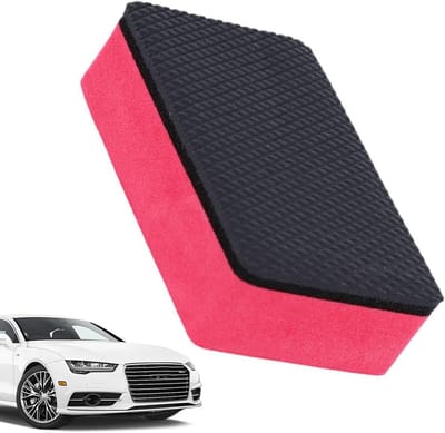 Autospons Kleibar - Detailing Spons - Auto Reinigen - Verwijdert Vuil Zonder Kras - 8.5 x 5.5 cm - Rood