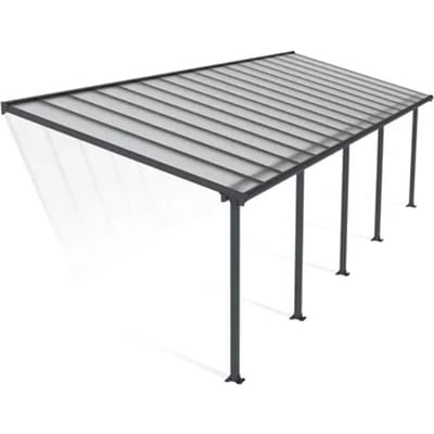 Palram | Canopia - Terrasoverkapping Olympia - Helder - Donkergrijs 980x294cm