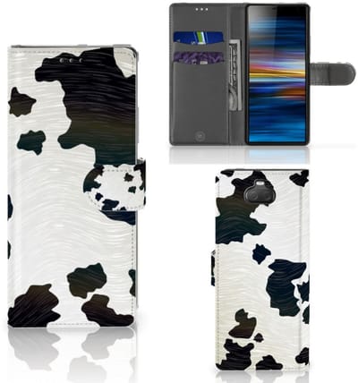 Sony Xperia 10 Telefoonhoesje met Pasjes Koeienvlekken