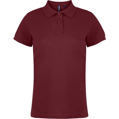 Asquith & Fox Dames/dames Poloshirt met korte mouwen en effen mouwen (Bourgondië)