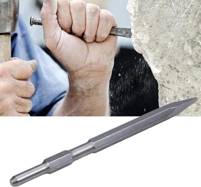 Puntbeitel Set - Betonbeitel Lang - Materiaal Bewerken - Versterkt Chroomstaal - 17x280MM - Zilver