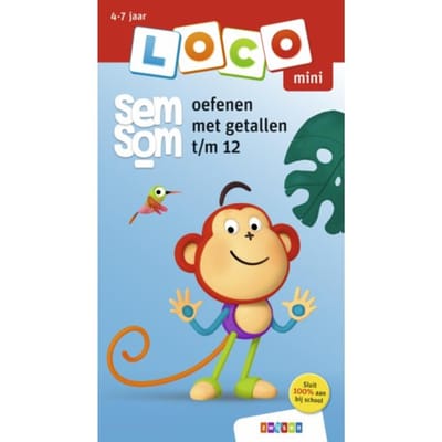 Loco mini Semsom oefenen met getallen t/m 12 Educatieve boeken (spelletjes en raadsels)