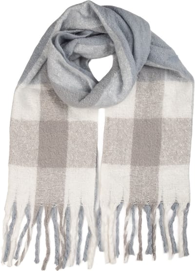 Clayre & Eef Wintersjaal Dames 50x210 cm Grijs Textiel