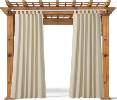 Waterdicht buitengordijn 130 x 210 cm met klittenbandsluitingen voor schaduw en privacy - Creëer een sfeervolle buitenruimte