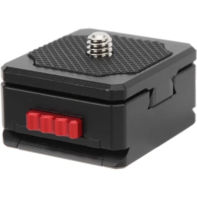 Mini Snelkoppelplaat voor Camera Zelfvergrendelende Functie met 14in Schroef voor VMount Batterij black