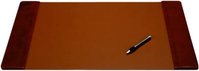Leren bureauonderlegger met zijrails voor bescherming en organisatie