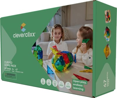 Cleverclixx Curved Dome Pack Intense | 47 pieces | Speelgoed +3 jaar | Magnetisch speelgoed
