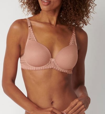 Triumph BH Amourette Charm T WHP02 - Decadent Chocolate - kanten Beugel bh voorgevormd - 80B - Bordeaux
