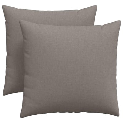 vidaXL - Zitkussens - 2 - st - Stof - Taupe - 45 - x - 45 - cm