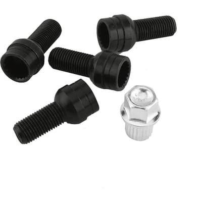 4+1 Wielbouten & Slotmoer Set met Sleutel voor Golf4 MK4 B5 1998‑2005 8D0601139F