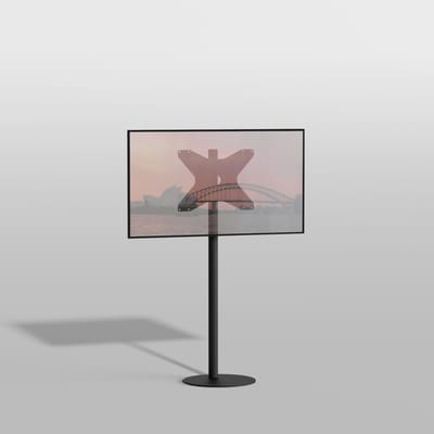 TV vloerstatief Gate 120 Design Tv standaard Trendy Zwart Staal 19-40” - VESA 400x300