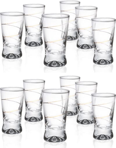 Glasmark Shotglaasjes - 24x - gold collection - 25 ml - glas - borrelglazen